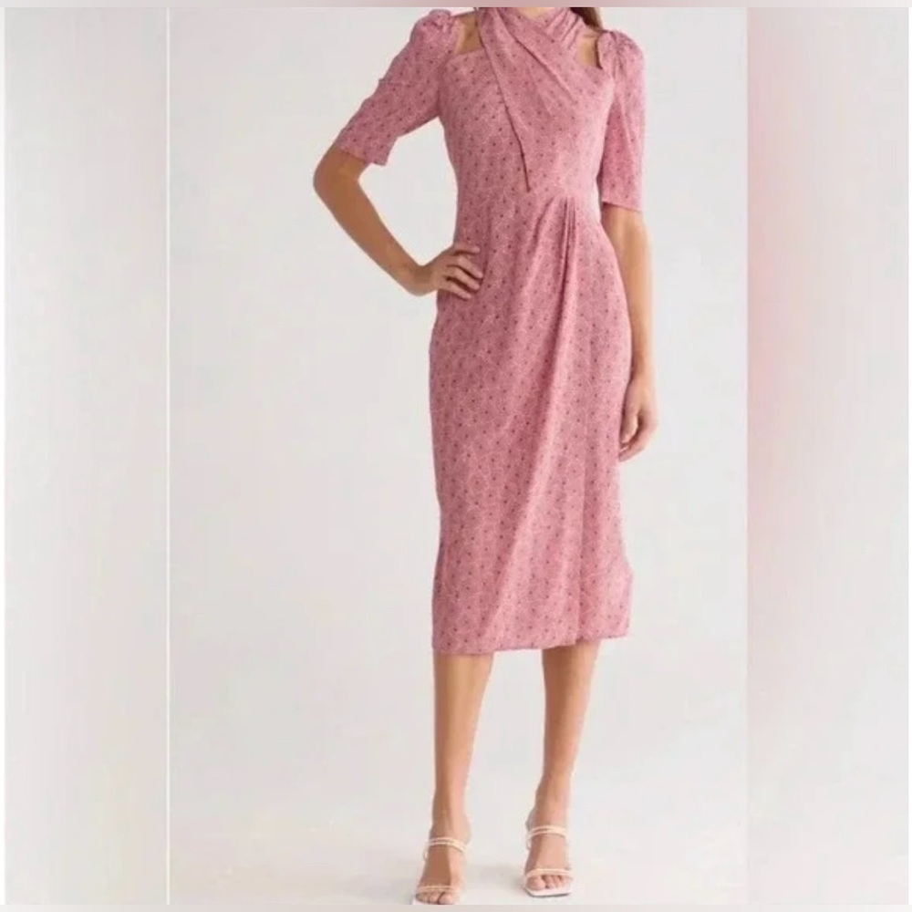 EQUIPMENT Aveline Geometric Cutout Midi Dress | NWT | Size 8